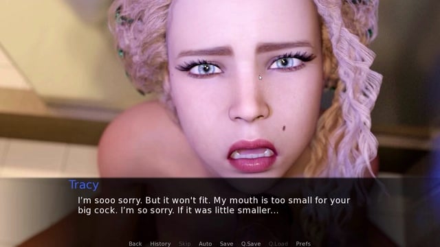 Two Petite Blondes Share One Giant Cock In This Animated Threesome