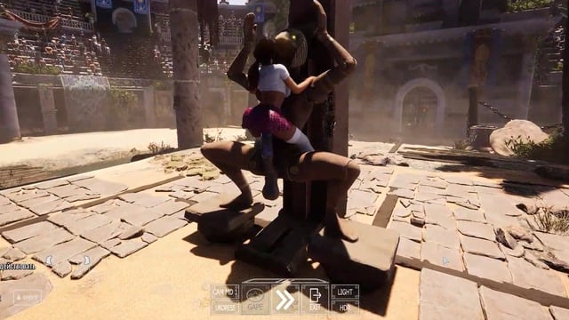 Ancient Statue Comes Alive To Ravage Lara In Front Of A Crowd
