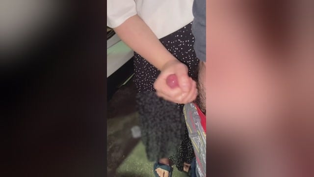 Japanese Amateur Handjob Outside Till He Drips Precum Everywhere