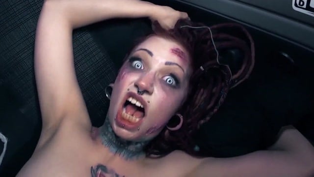 Jezzi Cat Gets Halloween Backseat Action From Jason Steel