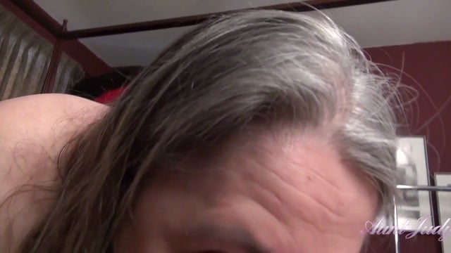 Your 52 Year Old Step-Aunt Grace Pops A Morning Glory In POV