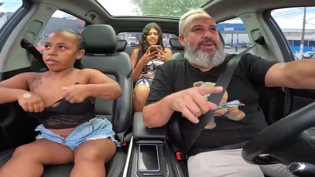 Anazinha Do Mau Gets Filmed Fucking Binho Ted And Mary Torres In A Car