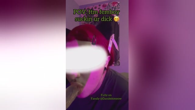 Dani666meoww Gives A POV Blowjob As A Redhead Femboy
