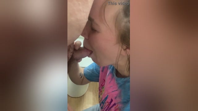 Ex Girlfriend Gives Her Old Man A Deep Throat Blowjob