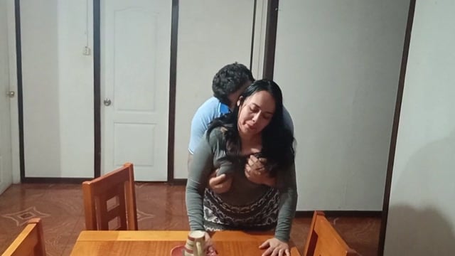 Kelly Hot Stepmom Gets Busted On The Dining Table