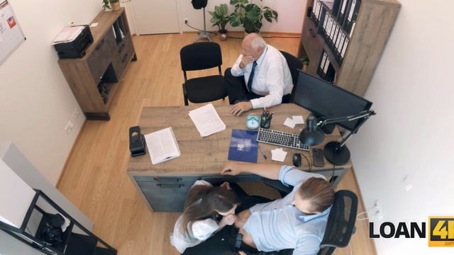 Mina K Sucks Off The Loan Manager Under His Desk