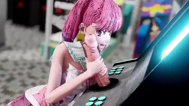 Futanari MMD Girl With Big Cock Fucks Big Ass In Arcade
