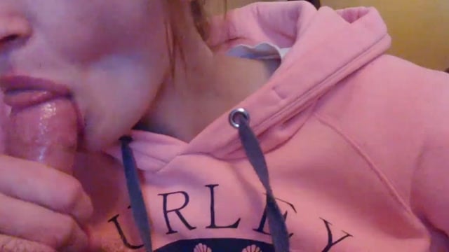 Amateur Redhead GF Deepthroats Then Takes A Creampie